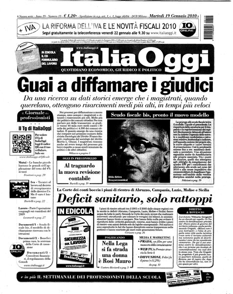 Italia oggi : quotidiano di economia finanza e politica